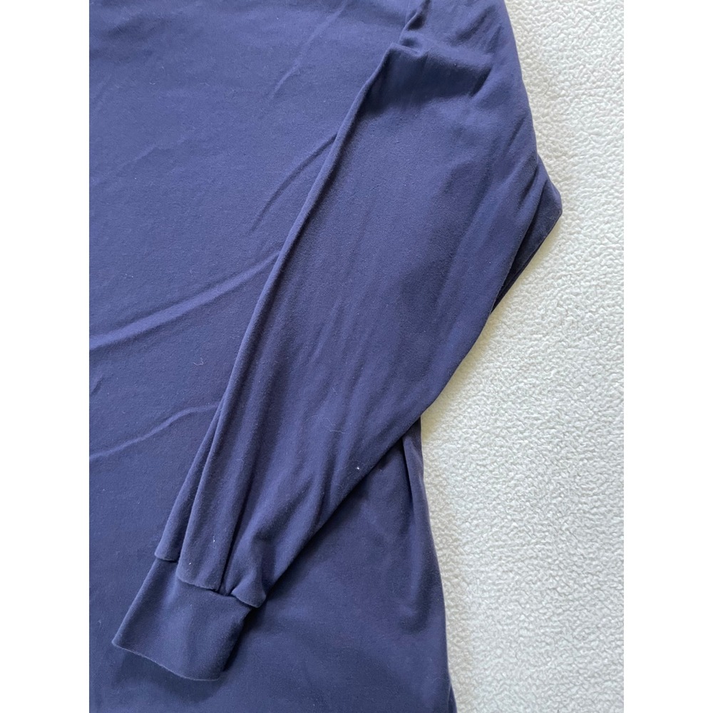 90s Polo Golf Ralph Lauren Mens Medium Long Sleeve Polo Blue Crest Pima Cotton - Picture 12 of 13